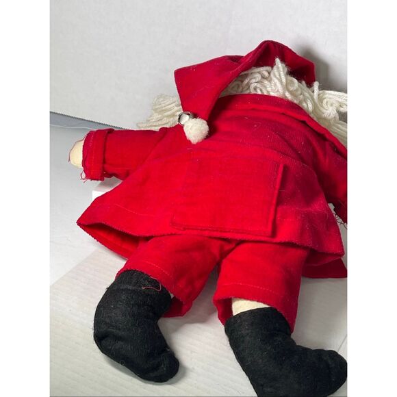 Primitive handmade? Muslin stuffed Santa 15.5” tall. - Picture 9 of 12